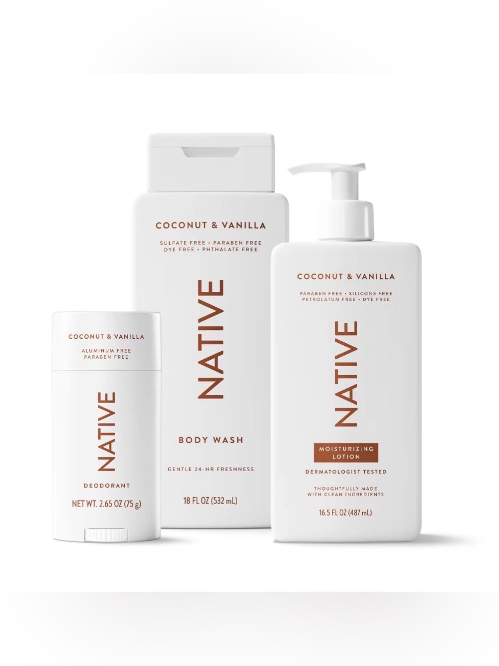 Native Body Trio - Coconut & Vanilla